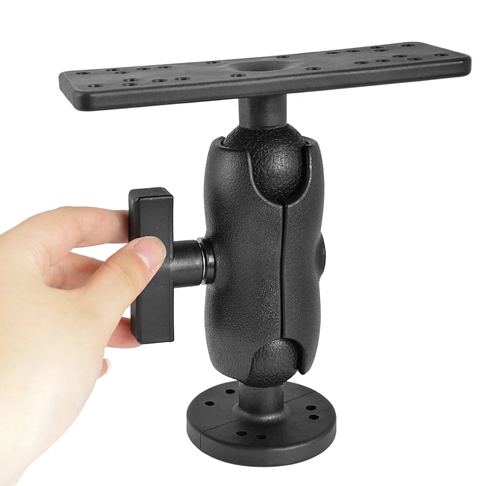 Portable Kayak Fish Finder Mount with 360° Swivel Ball Mount Base Y89563