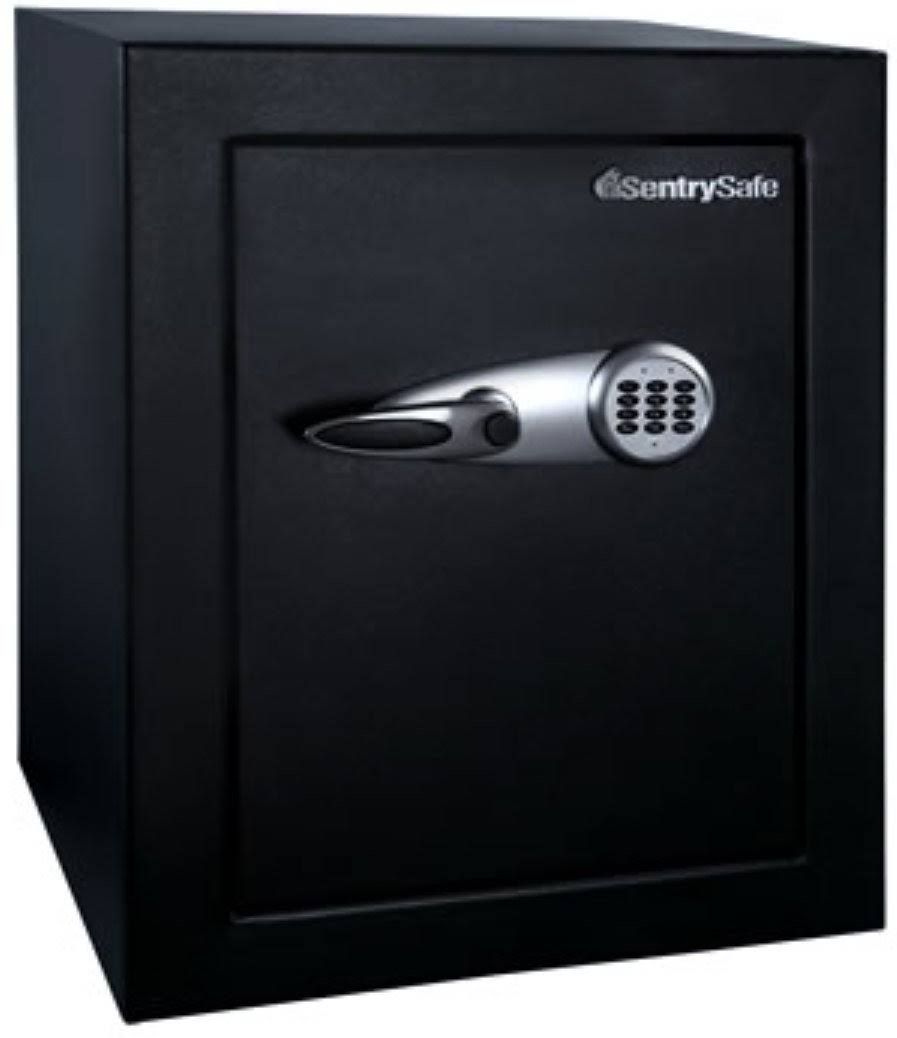 Black Steel Safe with 2 Shelves J829