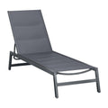 Gray Polyester Mesh Reclining Lounger H47692