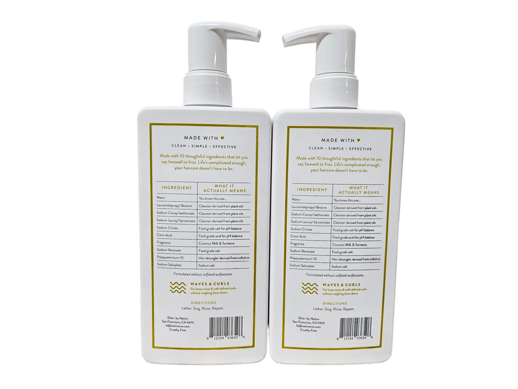 Coconut Milk & Turmeric Shampoo and Conditioner 2 in 1 Curl Care (2 Pack) L72583