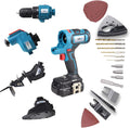 20V MAX Power Tool Combo Kit with Case, 4-Tool Attachments Drill, Reciprocating Saw, Oscillating Tool, Sander P66236