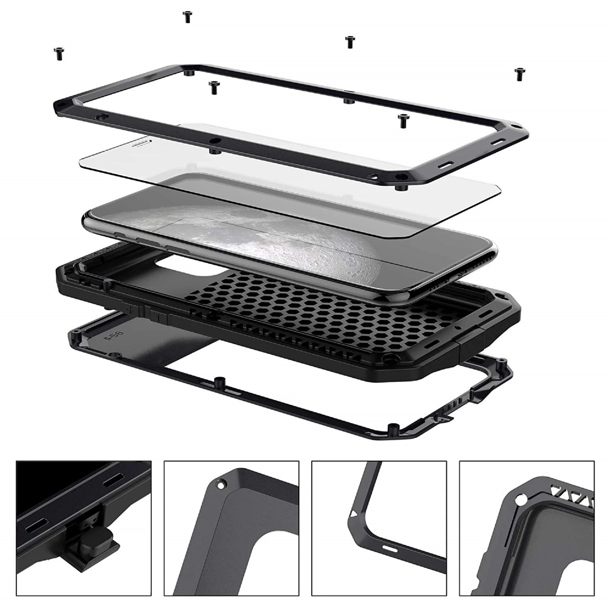 Gold Aluminum Heavy Duty iPhone SE 2016 (Gen1) Case Z7973