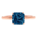 18K Rose Gold Solitaire Ring Y67475