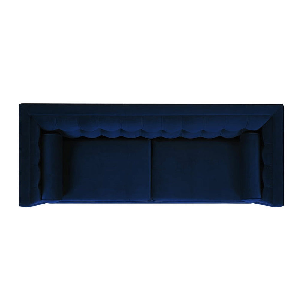 Navy Blue Tufted Tuxedo Sofa S29412