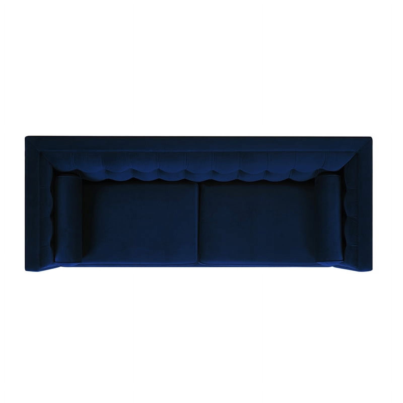 Navy Blue Tufted Tuxedo Sofa S29412