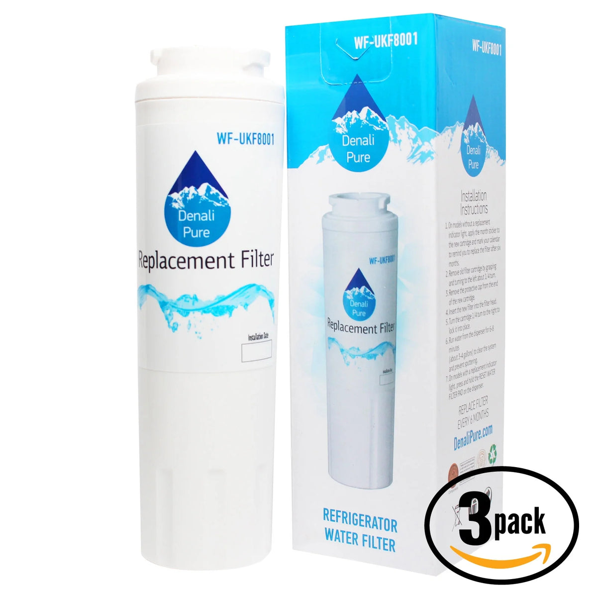 3-Pack Replacement Refrigerator Water Filter Cartridge C866