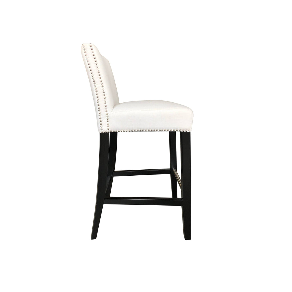 White Linen Bar Stool M29256