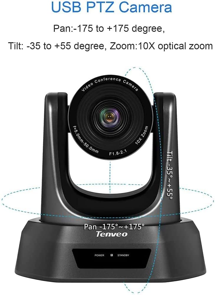 Video Conferencing System with 10x Optical Zoom Conference Camera, Bluetooth Microphone, 1080P Full HD Webcam X194487