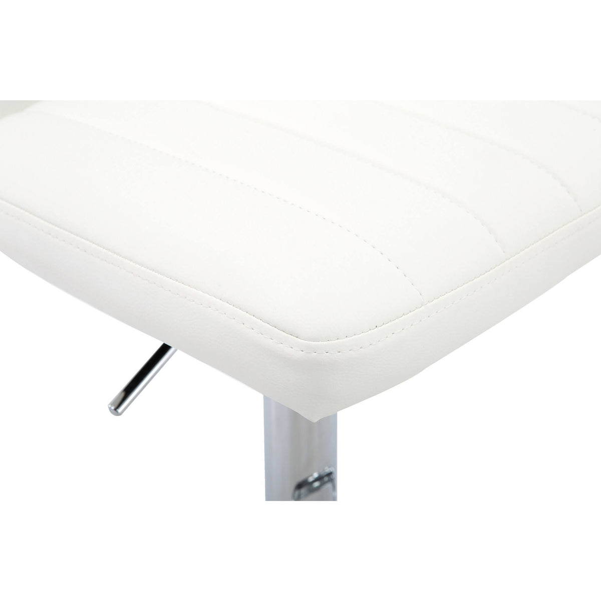 White PU Leather Adjustable Bar Stool Set of 2 G521