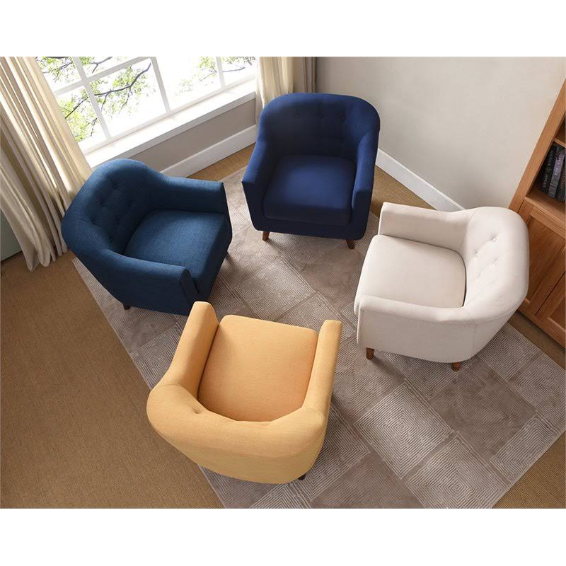 Cream Fabric Upholstered Accent Chair T117