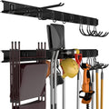 12 PCS Adjustable Steel Garage Storage Rack with 9 Wall Hooks and Hanger O2866