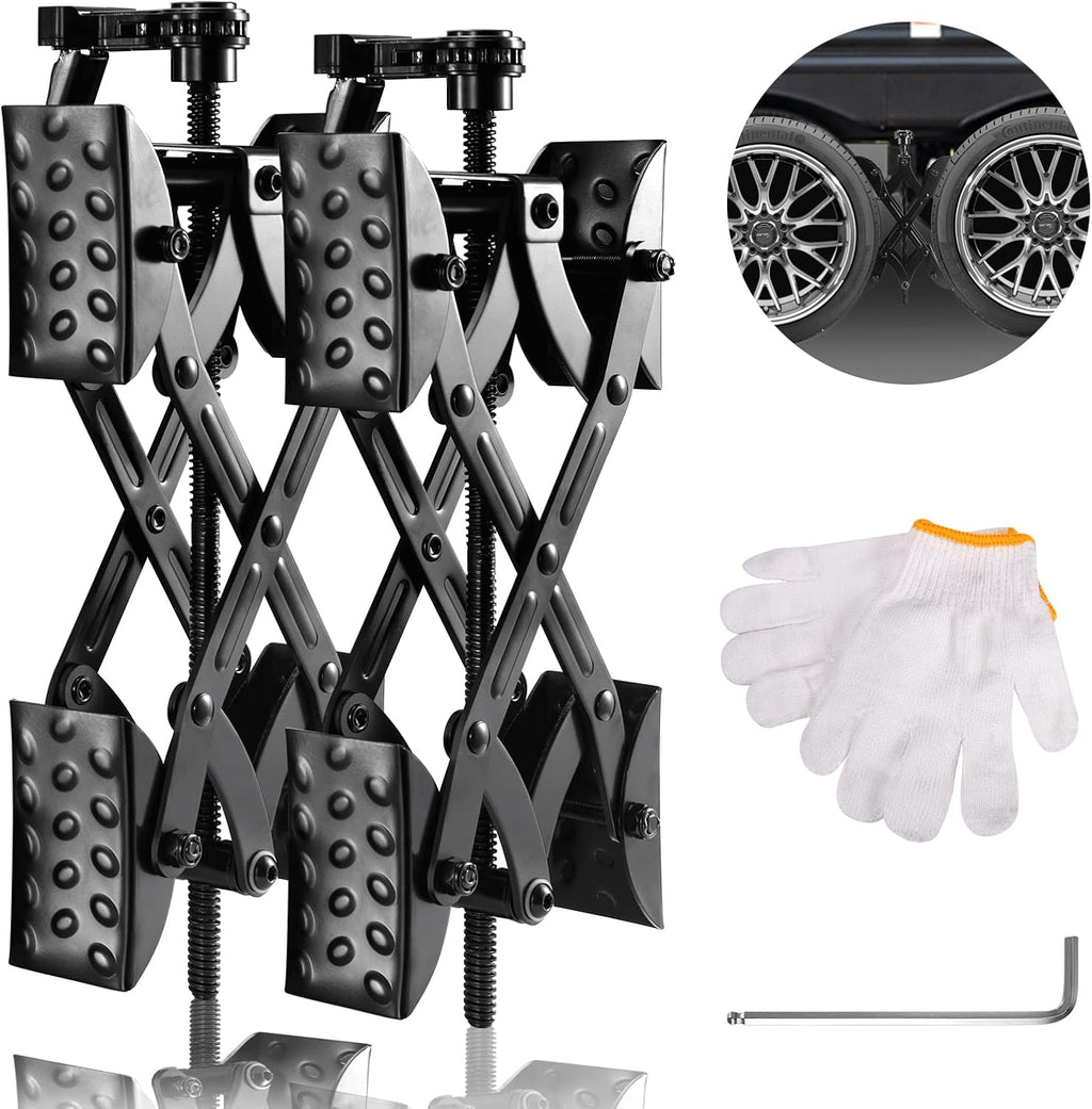 2 Packs RV Wheel Stabilizer with Integrated Wrench, Open 3'' to 10'' C343