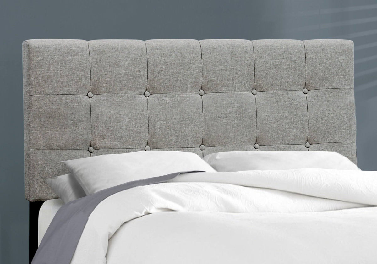 Full Size Grey Linen Bed L829771