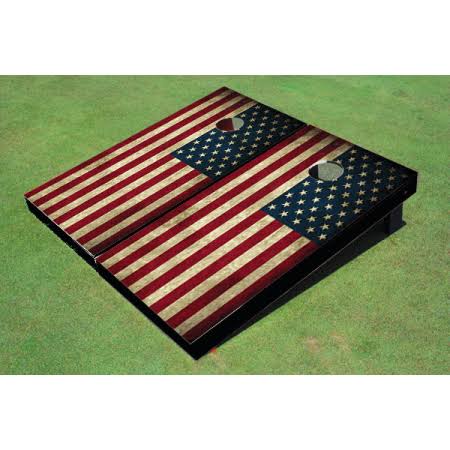 American Flag Themed Cornhole Board Set H576081