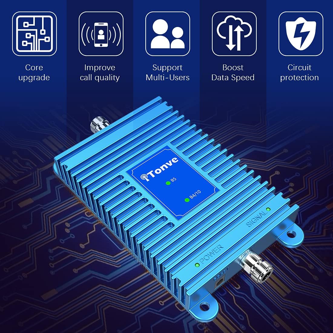 Cell Phone Signal Booster for Home Office, Band 4/5/10/66, FCC Approved I839