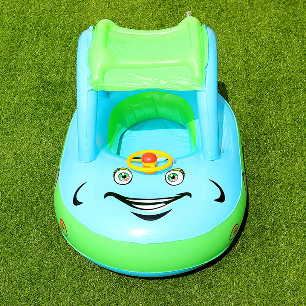 Pink Inflatable Baby Swim Pool Float with Canopy X66665