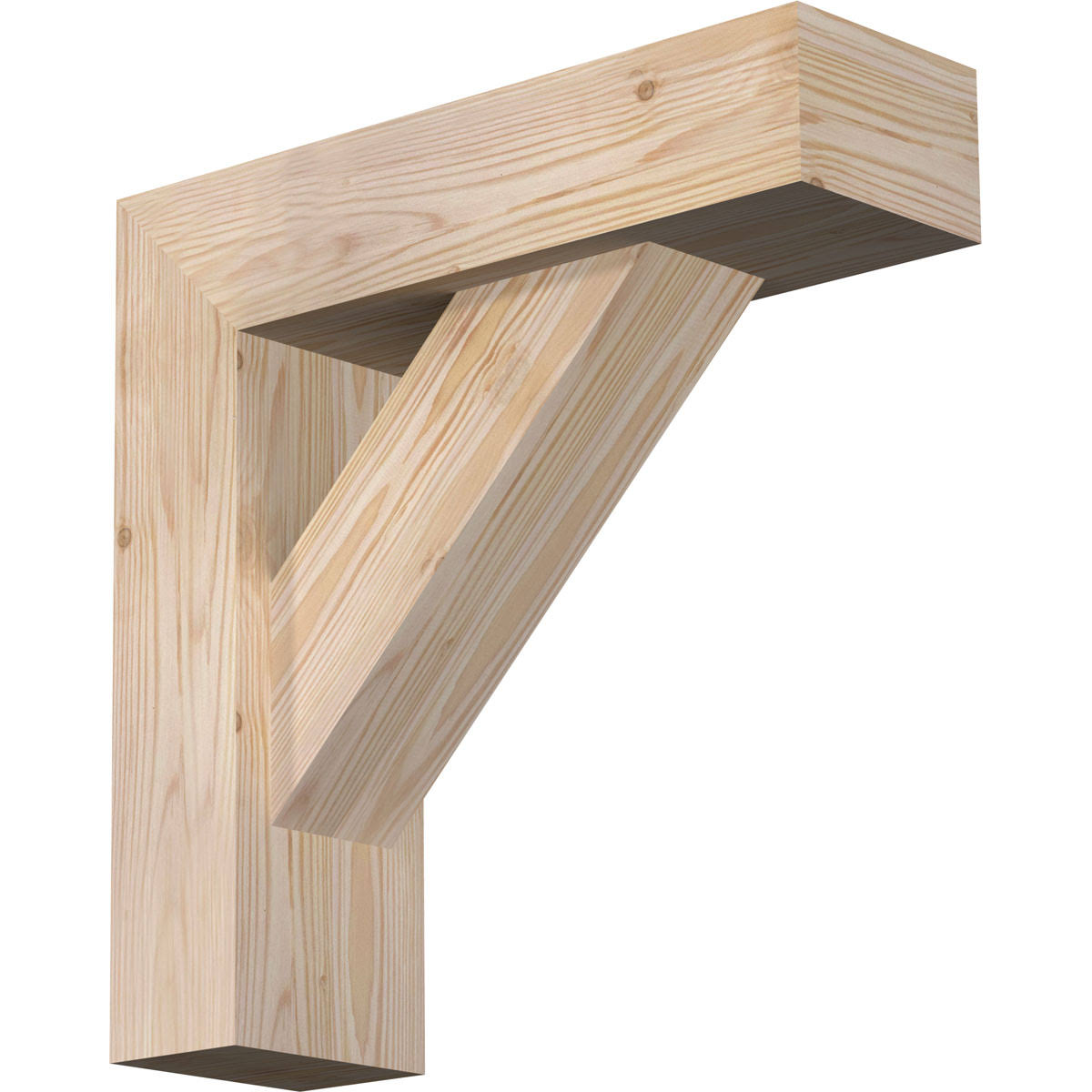 Traditional Block Smooth Bracket with Offset Brace, Douglas Fir I859725