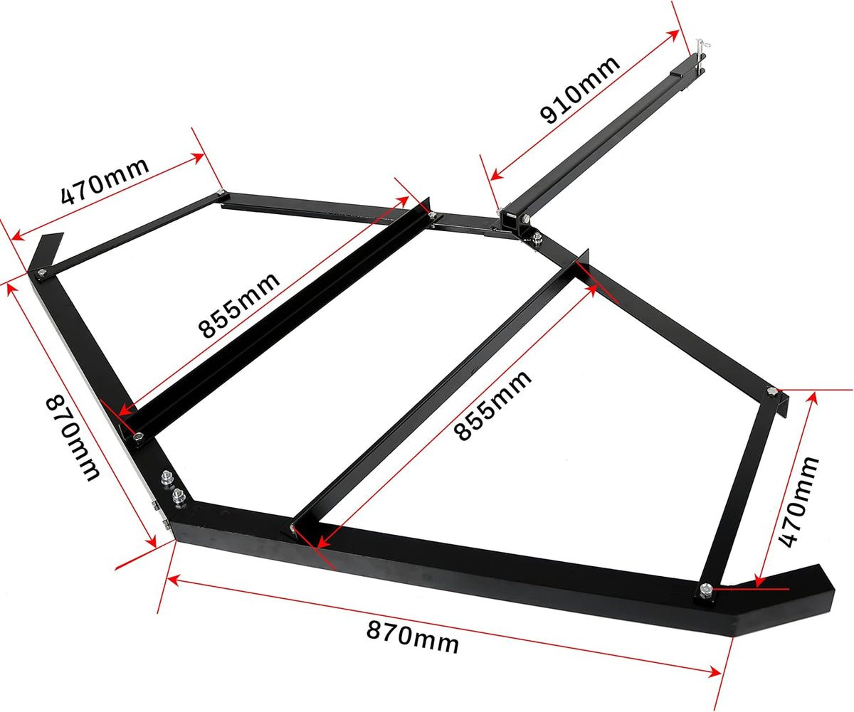 Tow Behind Drag Harrow Landscape Drag with Pin-Style Hitch O273