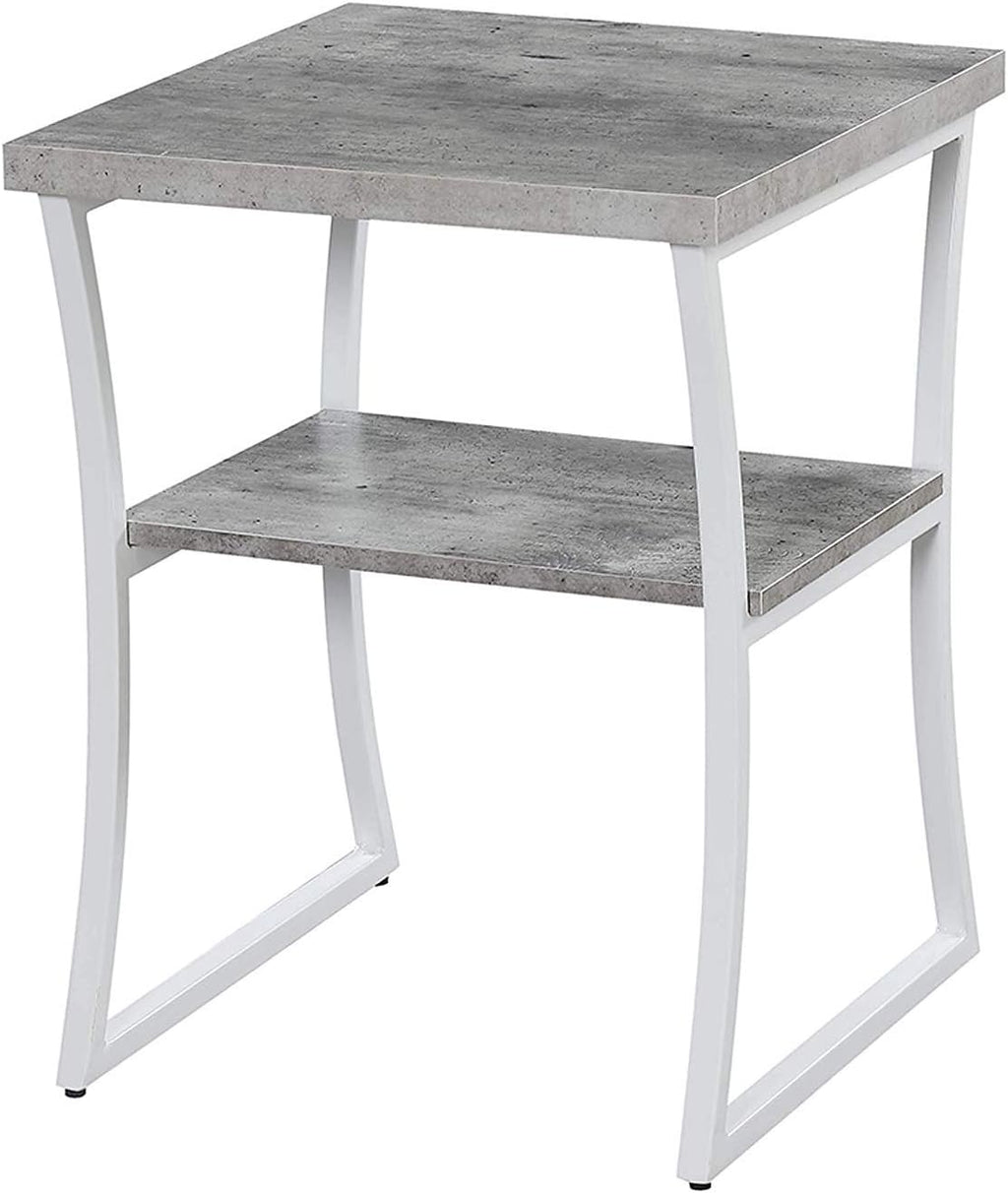 Faux Birch Slate Gray Frame End Table D115804