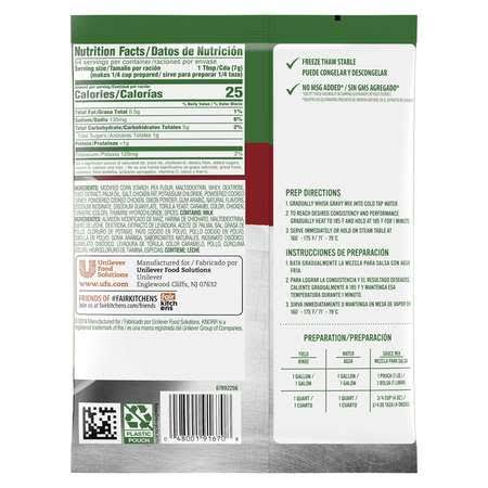 1 lb. Low Sodium Chicken Gravy Mix - 6/Case R9847