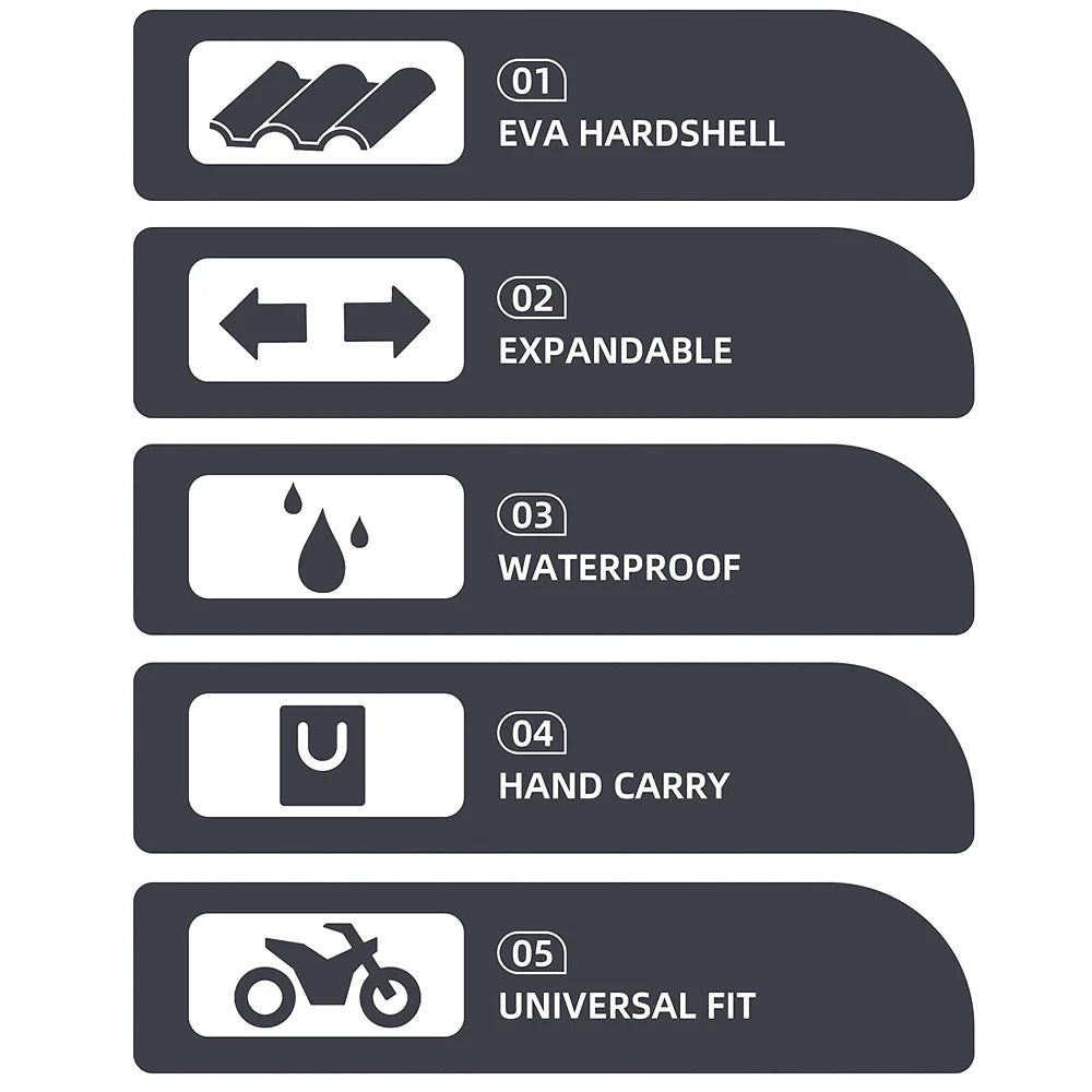 Expandable Motorcycle Rearseat Bag 23-35L K287788