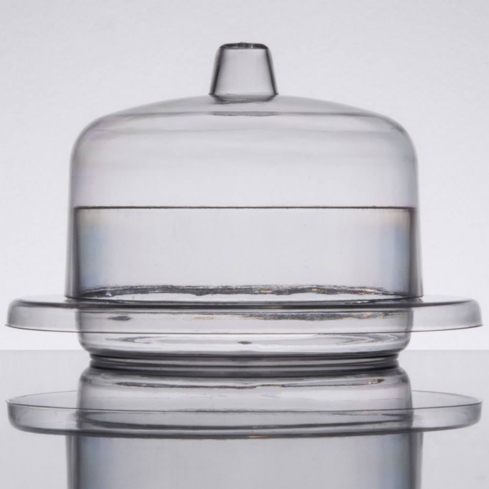 2 oz Clear Round Tray with Lid, 120/Case E6060