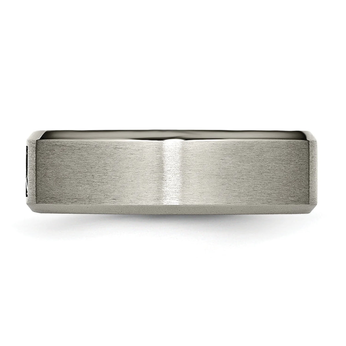 Titanium Satin & Polished with Diamonds 7mm Band E77178