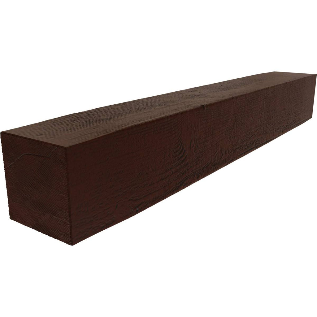Rough Sawn Faux Wood Fireplace Mantel, Natural Pecan J412694