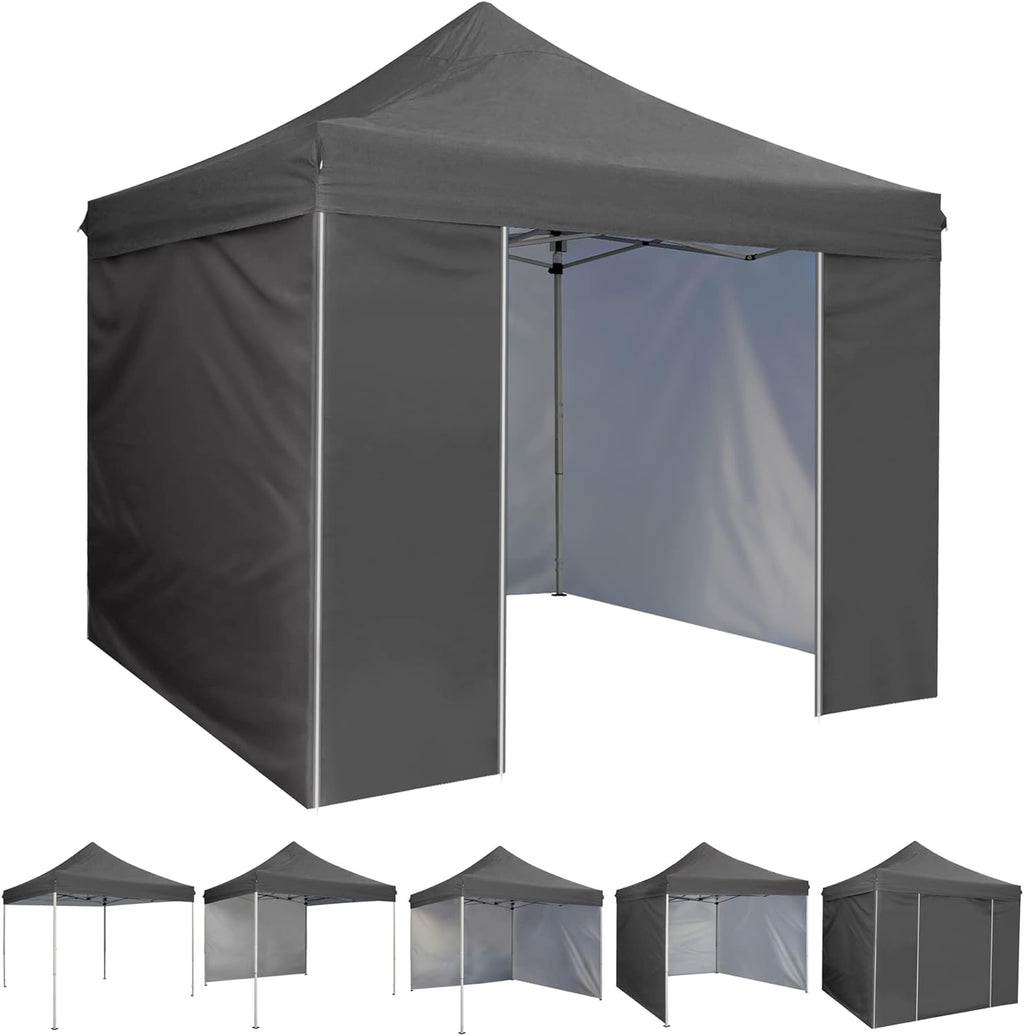 10'x10' Pop Up Canopy with Wheeled Carry Bag, Gray V162