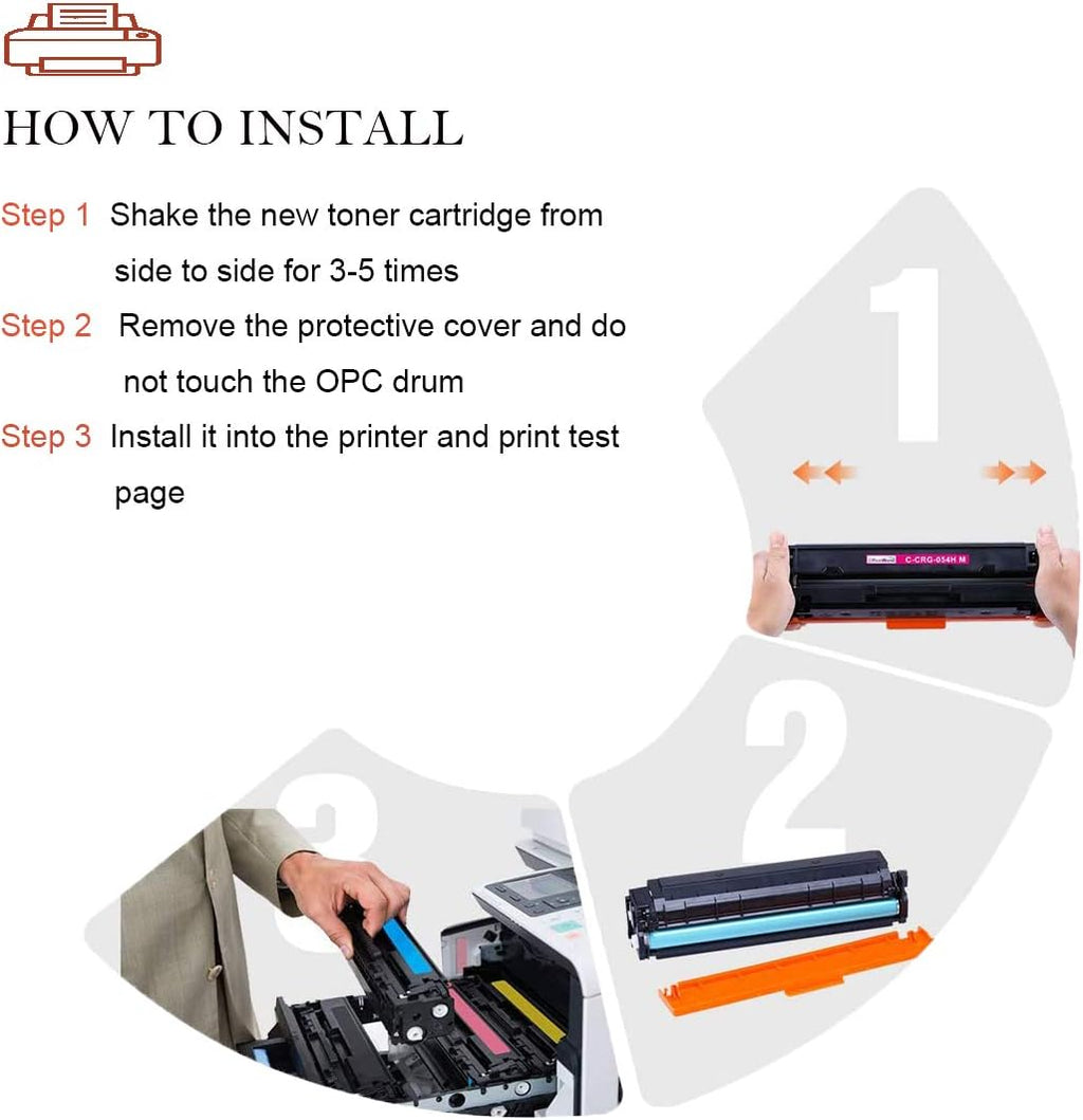 4 Pack High Yield Toner Cartridge for Oki Printers (BK/C/M/Y) L4957