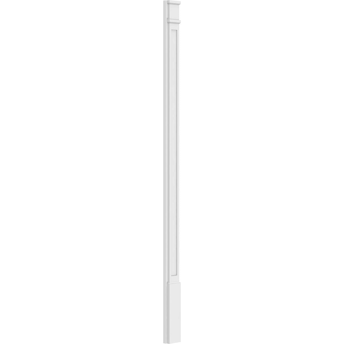 8x22W x 108x22H x 2x22P Flat Panel PVC Pilaster with Decorative Capital & Base (Pair) Z37741