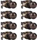 8 Pack Oil Rubbed Bronze Passage Door Knobs Y53040
