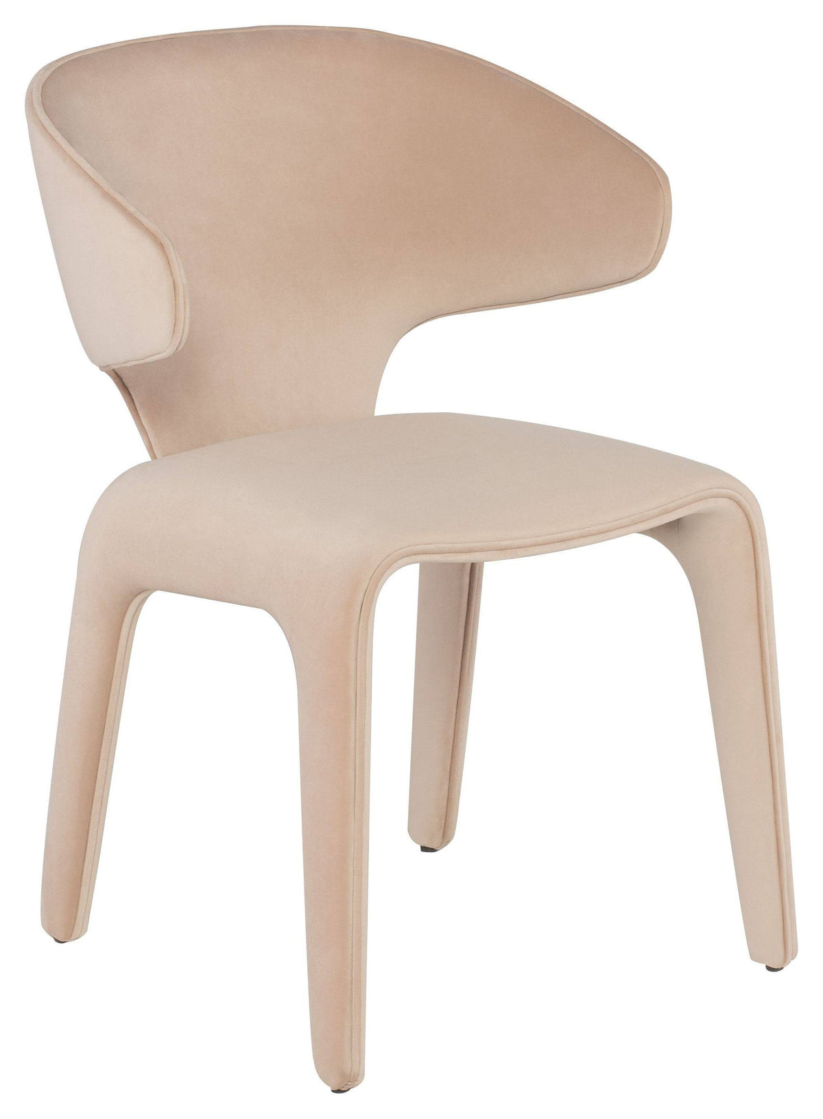 Peach Velour Dining Chair Y168
