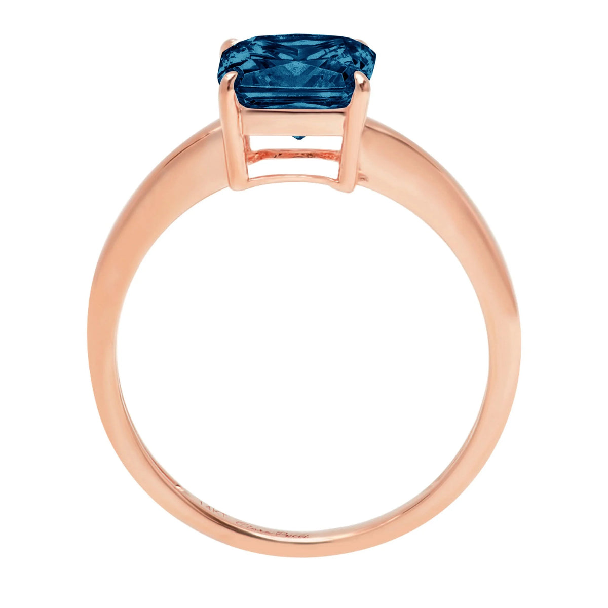 18K Rose Gold Solitaire Ring Y67475