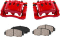 Red Powder Coated Calipers + Ceramic Brake Pads L8830
