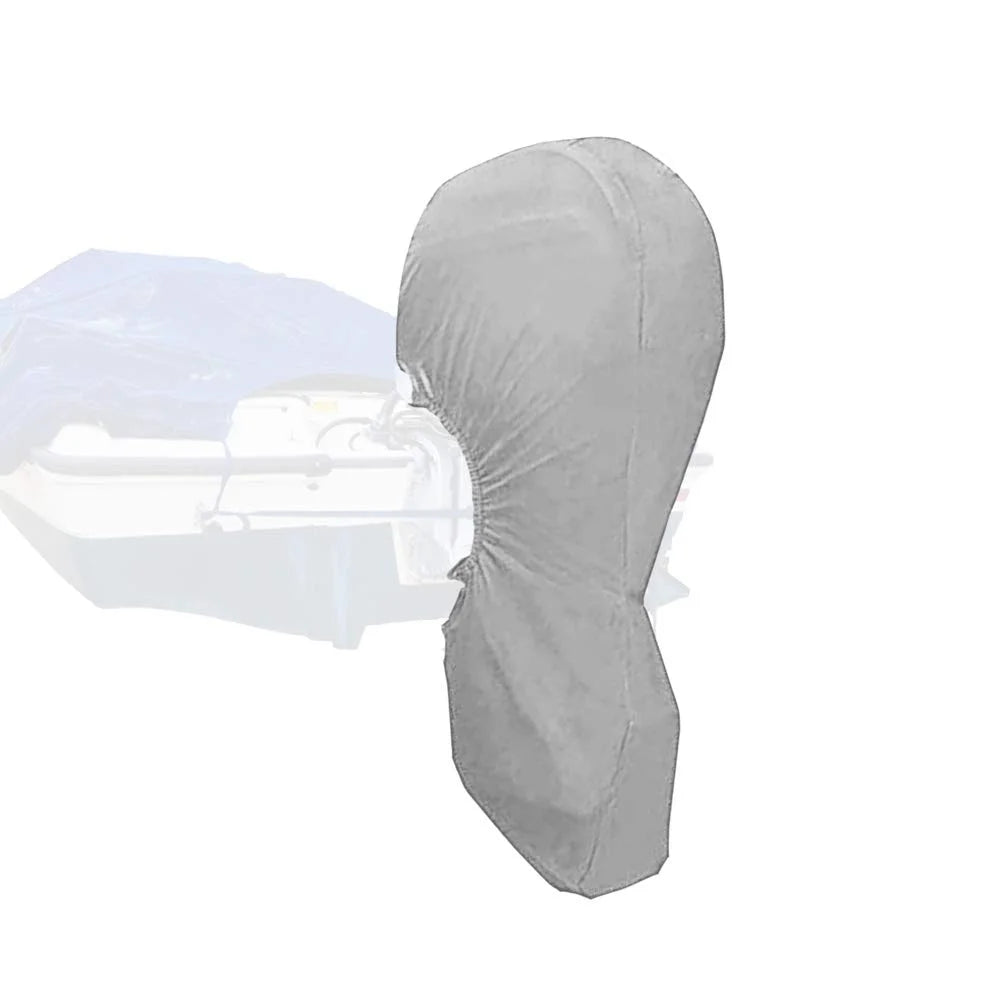Full Outboard Watercraft Boat Motor Cover, Heavy-Duty 600D Polyester Marine Canvas, Gray F431