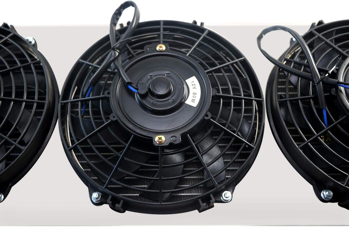 3 Row Core Aluminum Radiator with Fan Shroud and Relay C212