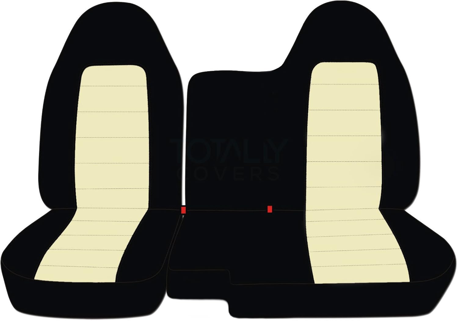 Black and White Two-Tone Truck Seat Covers D9938