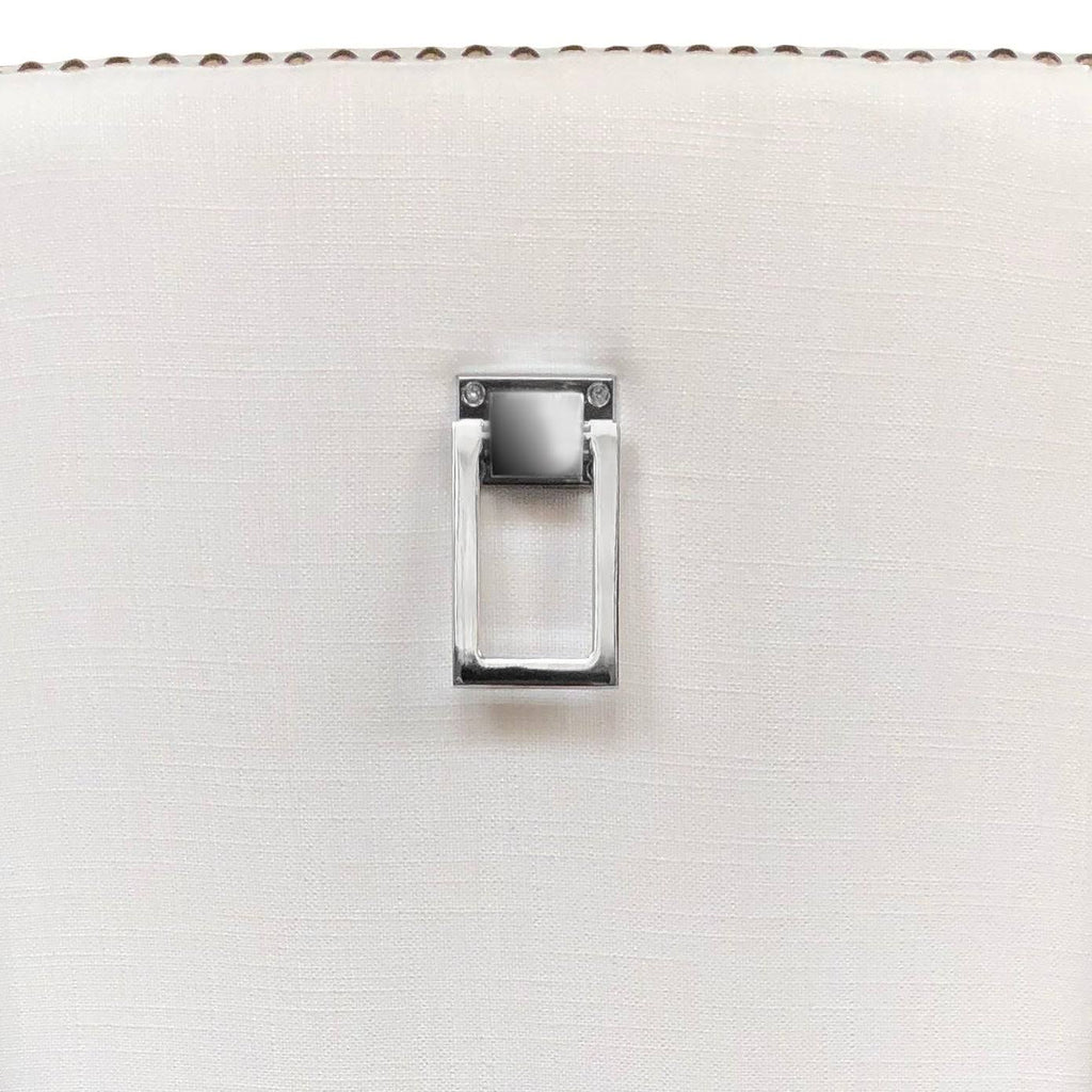 White Linen Bar Stool M29256