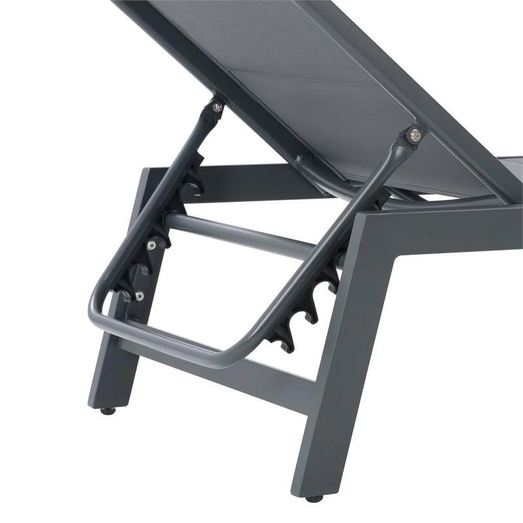 Gray Polyester Mesh Reclining Lounger H47692