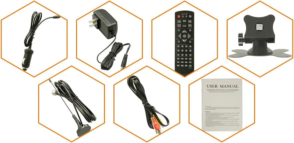 12.1 Portable Widescreen LED TV with HDMI and Remote Control O138