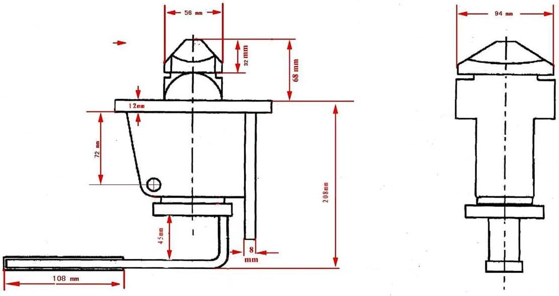 8 Pack Manual Twist Lock Weld Type for Chassis J934