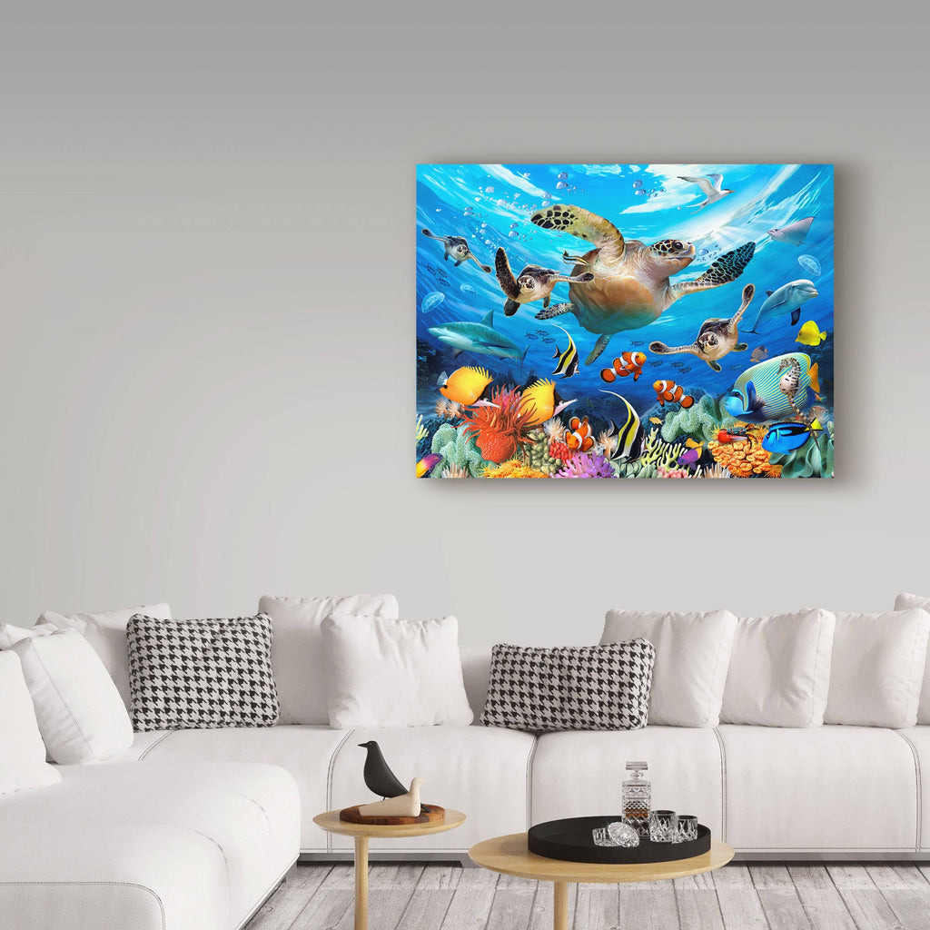 Large Turtle Canvas Art (24 in. W x 18 in. H) O826