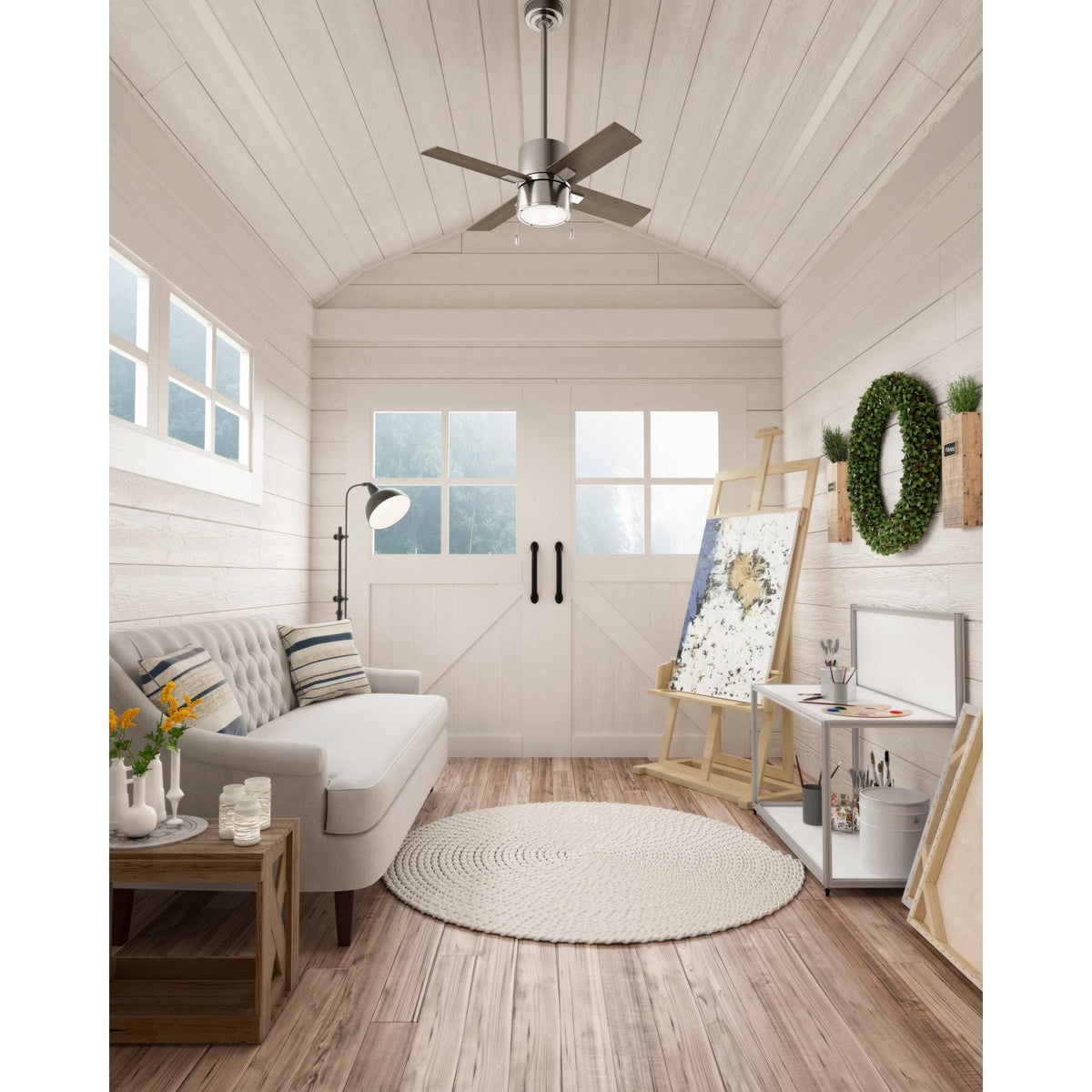 42x22 Indoor LED Ceiling Fan Matte Black P761674