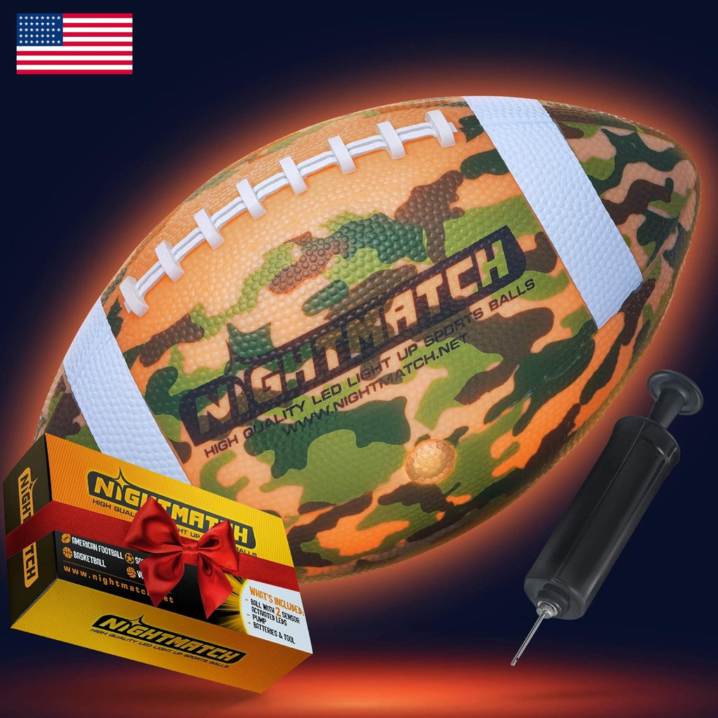 Glow in The Dark LED Football with Two LEDs Pack of 2 G1104