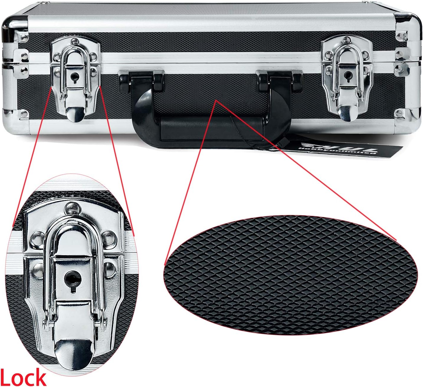 16in Two-Tone Aluminum Case with Pluck Foam Interior, Pack of 2 R364