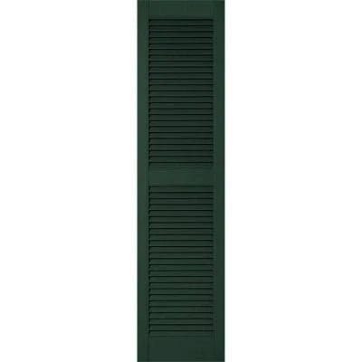 Midnight Green Vinyl Louvered Shutters Pair O7877