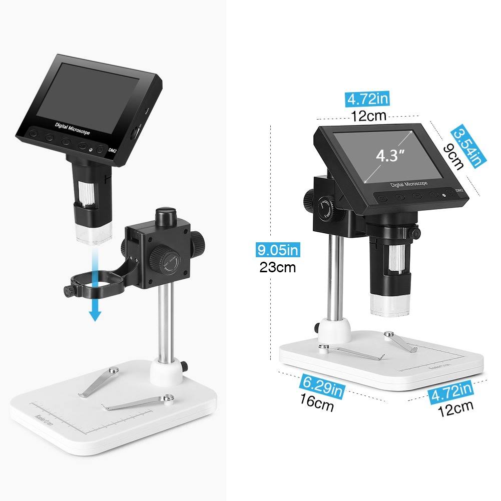4.3 inch Full Color LCD Digital USB Microscope with 10x-600x Magnification Z789