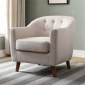 Cream Fabric Upholstered Accent Chair T117