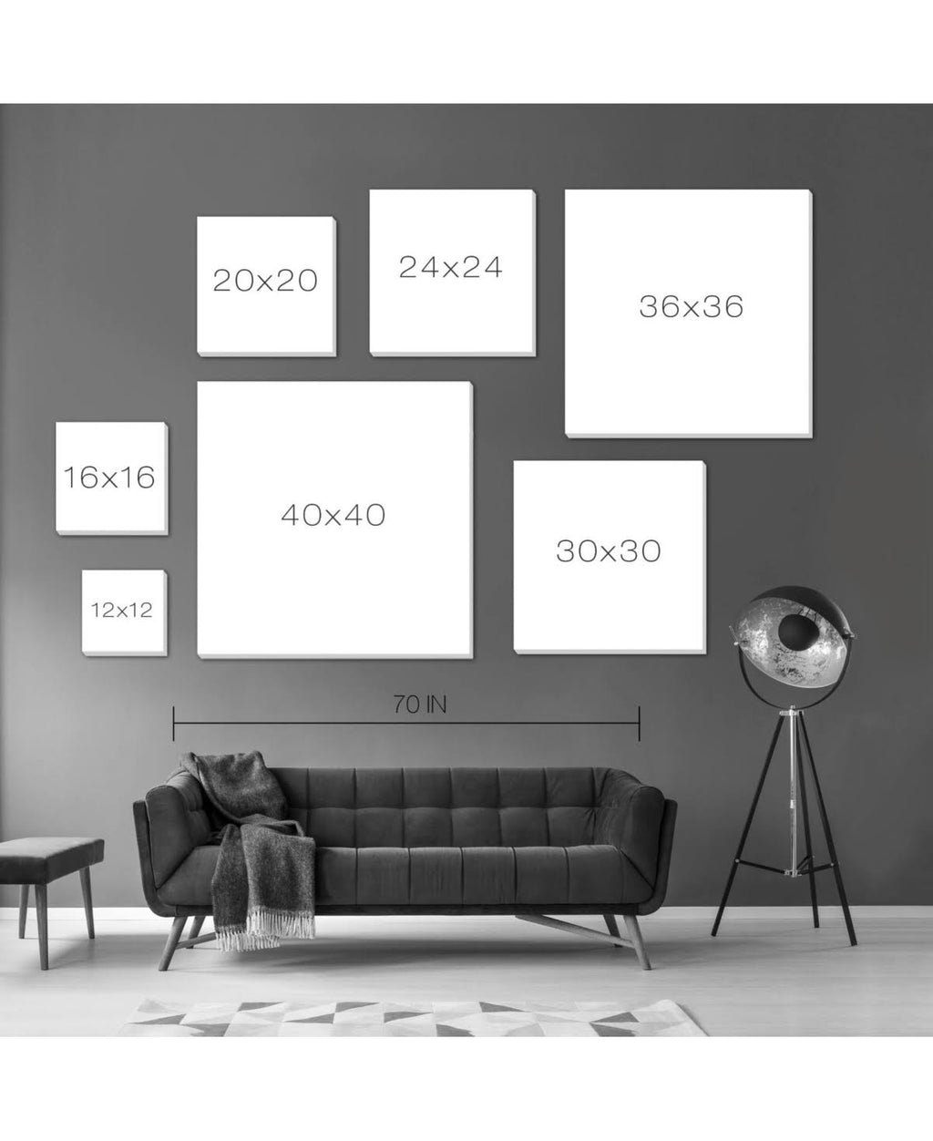 White Abstract Canvas D76163